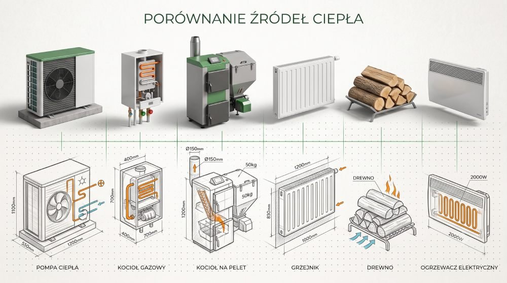 Porównanie kosztów źródeł ciepła